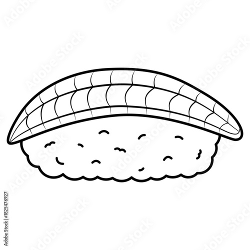 unagi sushi nigiri illustration