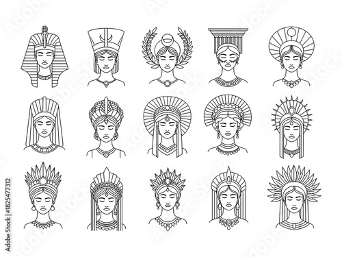  Goddess Headshot with Elaborate Headdress