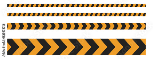 caution tape vector illustration, yellow and black stripes, high-contrast warning design, road and construction safety signs, hazard tape, danger zones, industrial safety vector graphic, repeatable pa