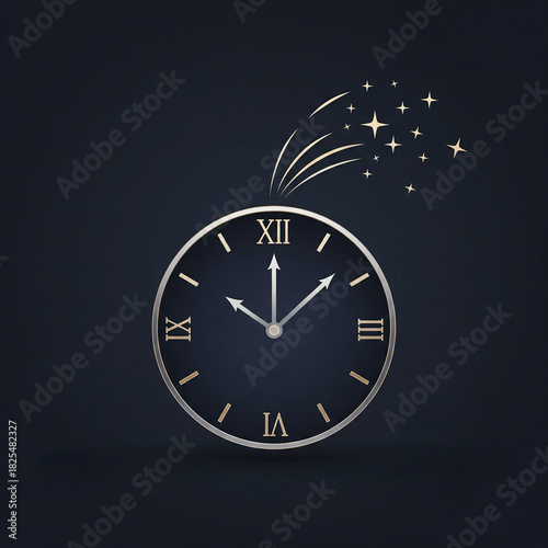 Wallpaper Mural new year clock Torontodigital.ca