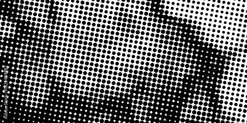 Bold Diagonal Halftone Dot Pop Art Texture Background. Futuristic Technology Concept
