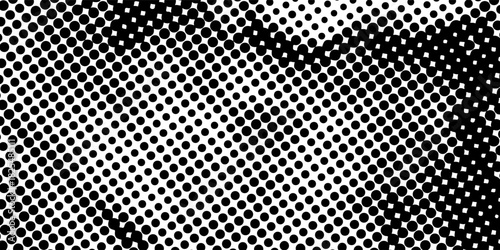 Bold Diagonal Halftone Dot Pop Art Texture Background. Futuristic Technology Concept