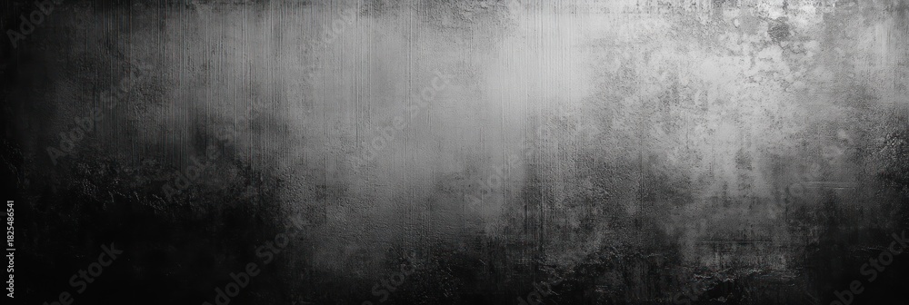 Fototapeta premium scratched concrete wall texture with dark moody gradient, vertical streaks and worn industrial patina conveying an ominous empty atmosphere