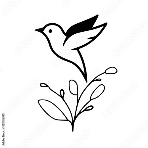 Discover the harmony of nature in every line 🌱🕊️. Our elegant vector designs of birds and plants bring minimalism to life. Perfect for tattoos, branding, or digital art.