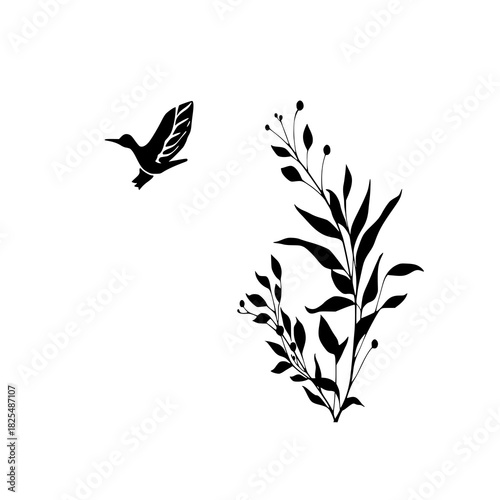Discover the harmony of nature in every line 🌱🕊️. Our elegant vector designs of birds and plants bring minimalism to life. Perfect for tattoos, branding, or digital art.
