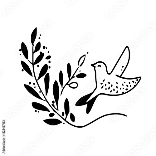 Discover the harmony of nature in every line 🌱🕊️. Our elegant vector designs of birds and plants bring minimalism to life. Perfect for tattoos, branding, or digital art.