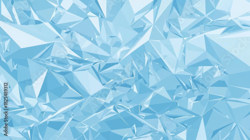 Abstract geometric background featuring a crystalline, fractured pattern with light blue triangles, creating a modern and visually appealing design element.