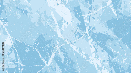 Abstract illustration of a cracked ice surface, showcasing a cool blue color palette and intricate patterns, perfect for backgrounds.
