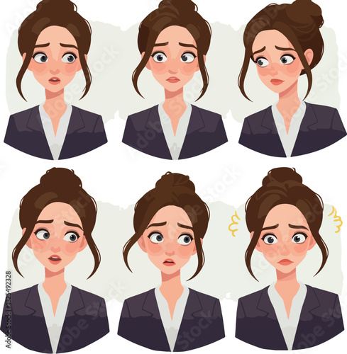 Woman Expressing Doubt And Concern Pixel Art Style