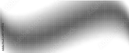 Dotted halftone gradient texture. Fading polka dot background. Repeated dots gradation pattern background. Black vanishing comic pop art overlay backdrop.