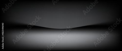 Abstract gradient podium background. Empty gray 3D studio background. Clean scene for product presentation mockup template. eps 10