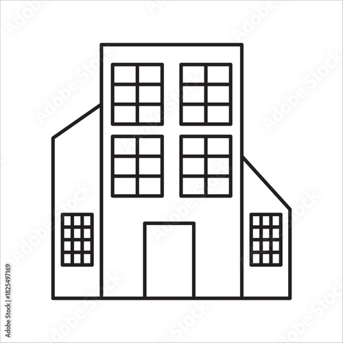 Buildings icon . Included the icons as home, hotel, medical hospital.
