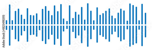Set of radio Wave icon. Monochrome simple sound wave on transparent background. Vector sound wave icon. Music player sound bar. Record interface. Equalizer icon with soundwave line. used for mobile.