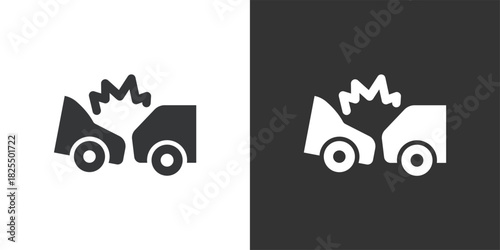 Car Insurance icon. Solid glyph series icon