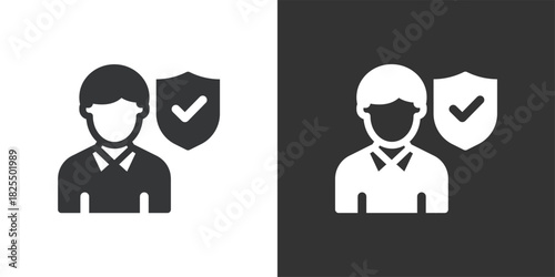 Personal Insurance icon. Solid glyph series icon