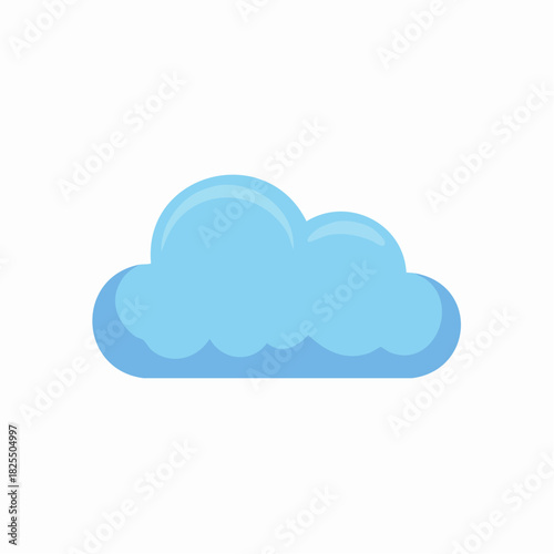Blue cloud illustration on a white background.