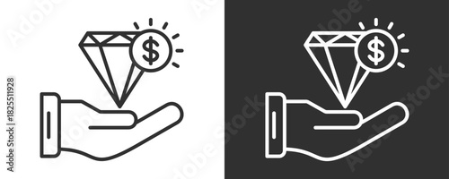 Value Proposition Icon Set Vector Collection Isolated In Black And White