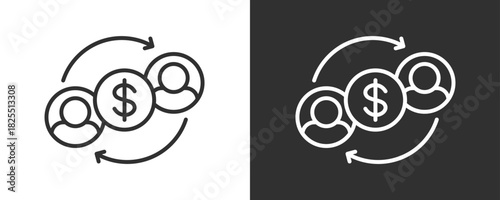 Resource Allocation Icon Set Vector Collection Isolated In Black And White