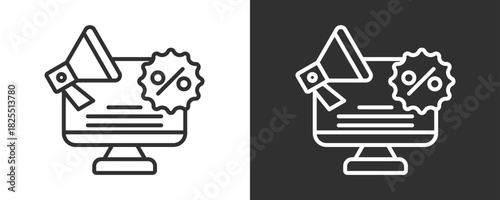 Digital Marketing Icon Set Vector Collection Isolated In Black And White