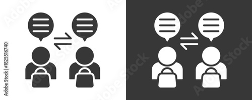 Comment Icon Set Vector Collection Isolated In Black And White