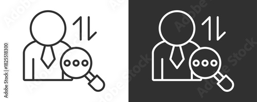 Finding Icon Set Vector Collection Isolated In Black And White