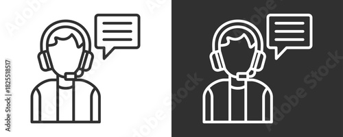 Customer Care Icon Set Vector Collection Isolated In Black And White