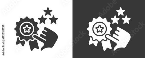 Rating Icon Set Vector Collection Isolated In Black And White