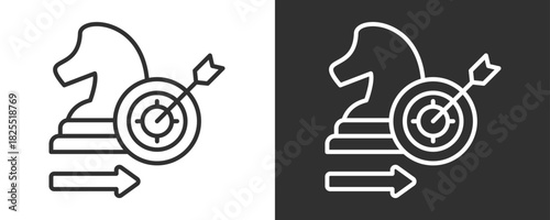 Target Icon Set Vector Collection Isolated In Black And White