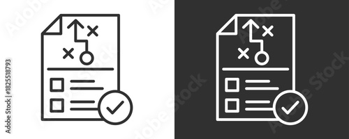 Tactics Icon Set Vector Collection Isolated In Black And White