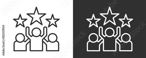 Rate Icon Set Vector Collection Isolated In Black And White