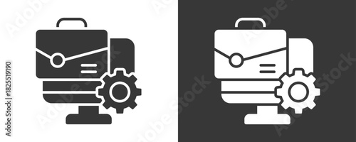 Business Icon Set Vector Collection Isolated In Black And White