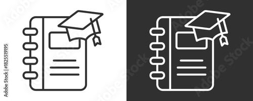 Book Icon Set Vector Collection Isolated In Black And White