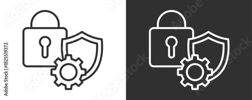 Cyber Security Icon Set Vector Collection Isolated In Black And White