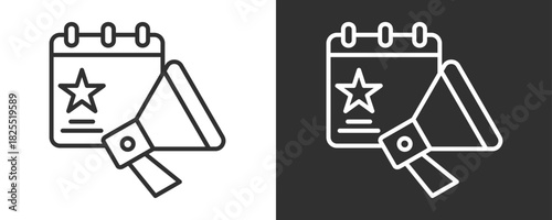 Event Icon Set Vector Collection Isolated In Black And White