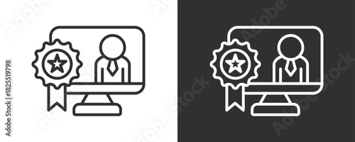 Badge Icon Set Vector Collection Isolated In Black And White