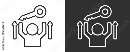 Key Skills Icon Set Vector Collection Isolated In Black And White