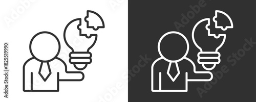 Puzzle Icon Set Vector Collection Isolated In Black And White