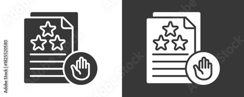 Review Icon Set Vector Collection Isolated In Black And White