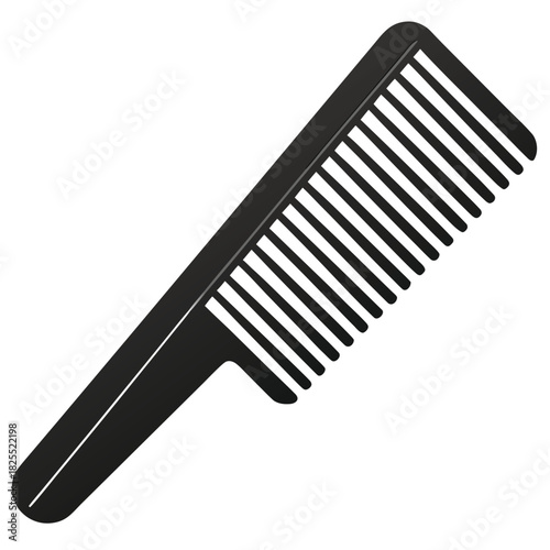 A durable black handled comb featuring widely spaced teeth designed to provide smooth, effortless grooming while maintaining a clean and ergonomic modern aesthetic.