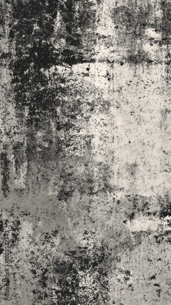 Fototapeta premium A textured surface featuring a blend of black and white tones, creating an abstract, weathered appearance.