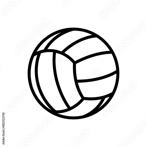 Dynamic volleyball icon perfect for sports apps, event promotions, or fitness blogs, conveying energy, teamwork, and athletic competition, originally vector