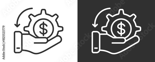 Compensation Icon Set Vector Collection Isolated In Black And White