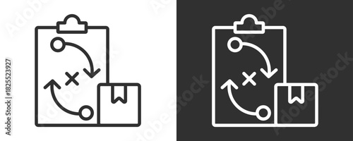 Strategy Icon Set Vector Collection Isolated In Black And White