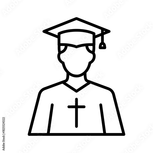 Celebrate Graduation with Faith Inspired Design A Symbol of Achievement and Spiritual Growth for Cards, Invitations, and Educational Material