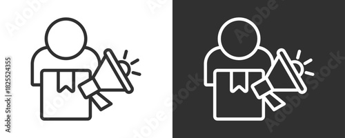 Salesman Icon Set Vector Collection Isolated In Black And White
