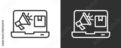 Digital Marketing Icon Set Vector Collection Isolated In Black And White