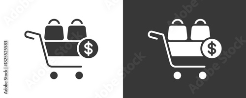 Purchase Icon Set Vector Collection Isolated In Black And White