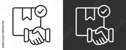 Deal Icon Set Vector Collection Isolated In Black And White