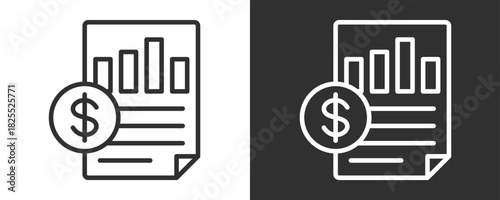 Invoice Icon Set Vector Collection Isolated In Black And White
