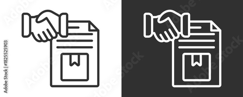 Deal Icon Set Vector Collection Isolated In Black And White